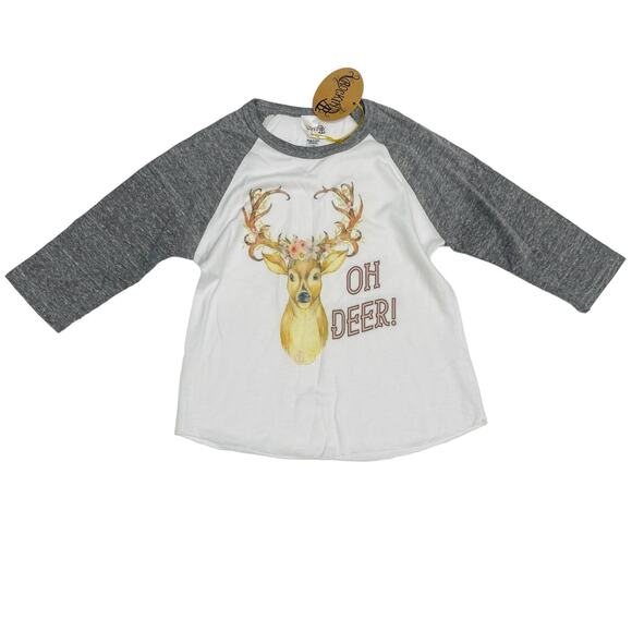 NWT Rockin' AB Size 6 Oh Deer Raglan - Picture 1 of 5
